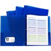 C-Line Products 2-Pocket Heavyweight Poly Portfolio Folder w/Prongs, Blue, PK10 32965